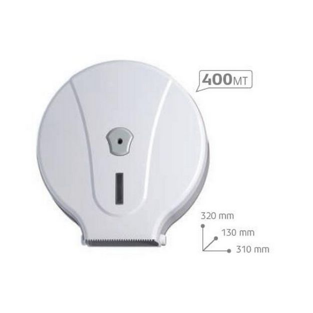 Immagine di WAVE DISTRIBUTORE CARTA IGIENICA ROTOLO ABS BIANCO PER MAXIJUMBO