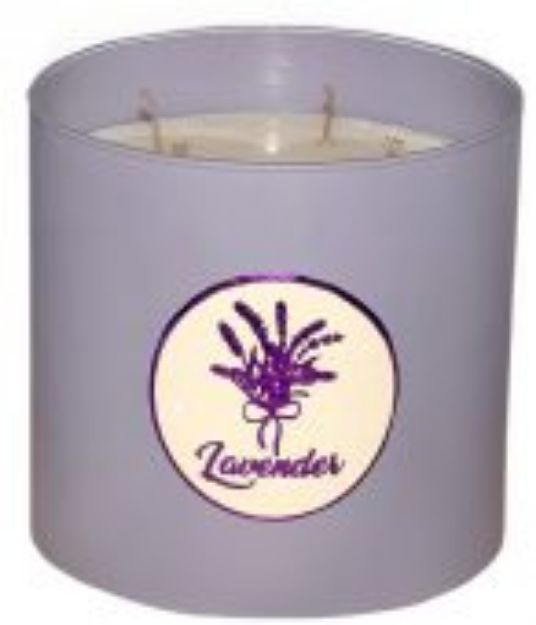 Immagine di ECO NATURE BIO - CANDELA IN VETRO VIOLA 1,6KG PROFUMATA