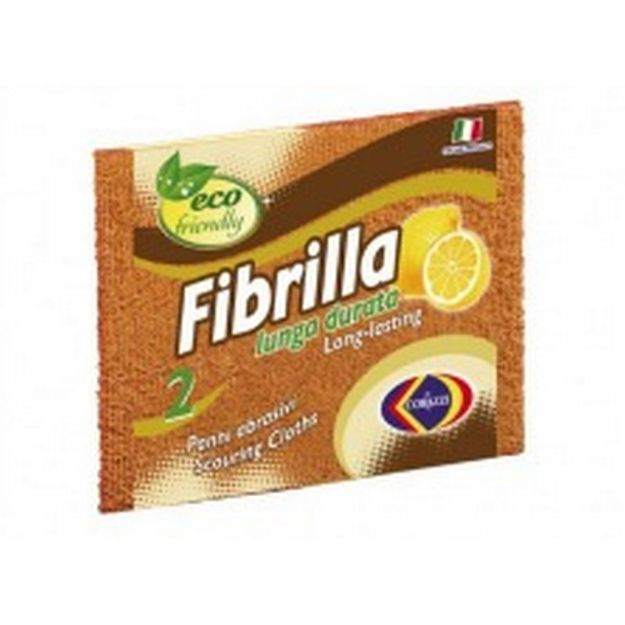 Immagine di ECOFRIENDLY - FIBRILLA PANNO ABRASIVO COTONE Confezione 2pz