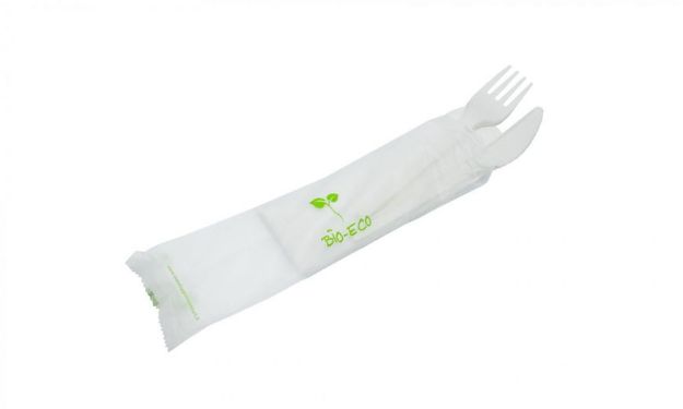 Immagine di BIS+TOVAGLIOLO (forch./colt./tov.) BIO-ECO C-PLA cartone da 250pz