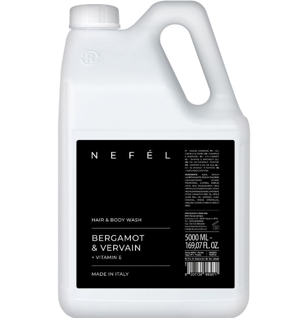 Immagine di NEFEL HAIR & BODY WASH BERGAMOT&VERVAIN Tan.5lt