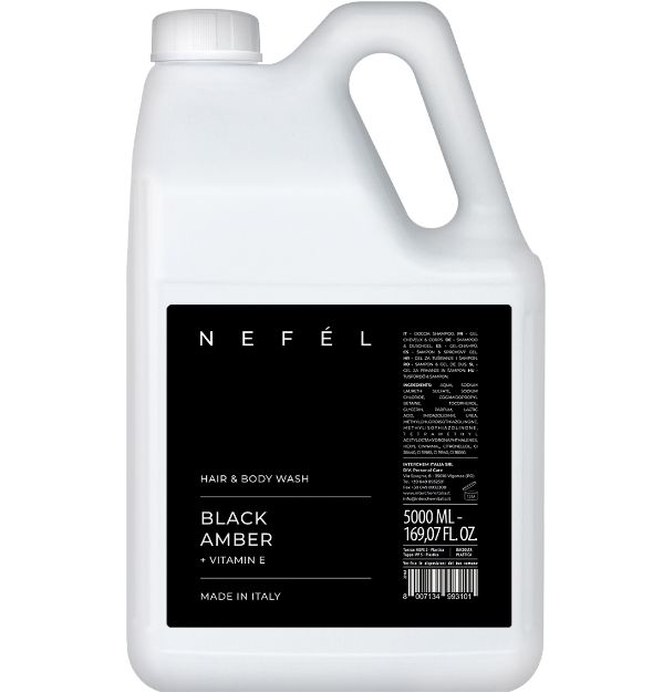 Immagine di NEFEL HAIR & BODY WASH BLACK AMBER Tan.5lt