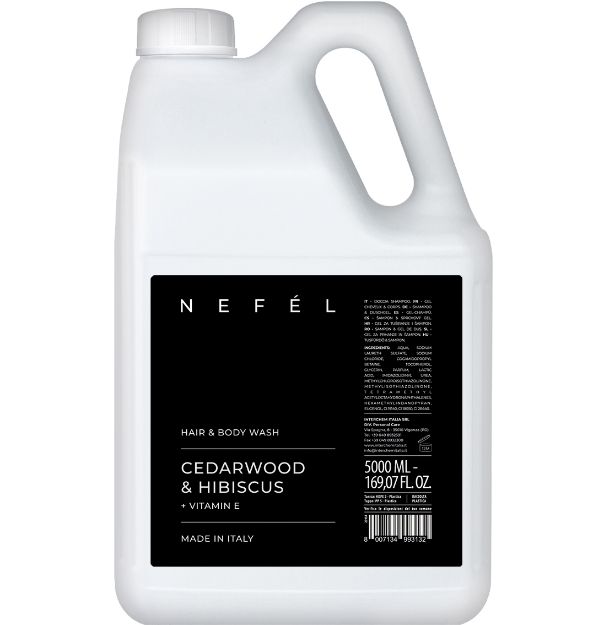 Immagine di NEFEL HAIR & BODY WASH CEDARWOOD&HIBISCUS Tan.5lt